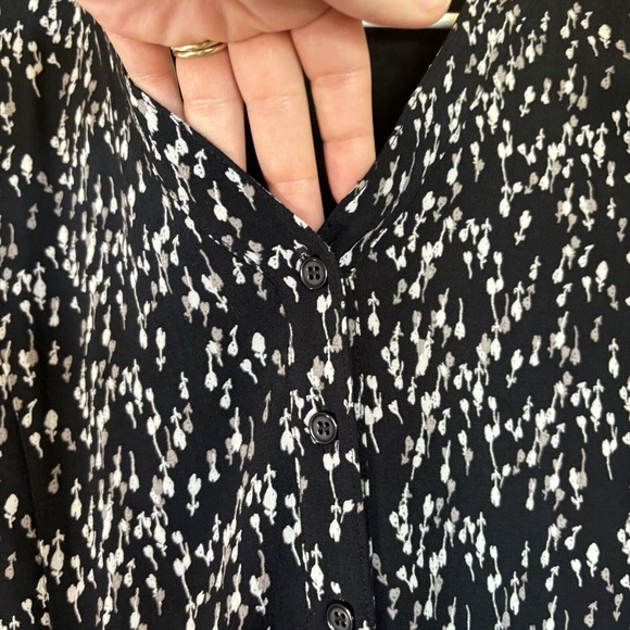 Garnet Hill Women's Boho Style Button Baggy Drop Waist Big Pkt Flowy Dress Sz 4 - Picture 8 of 14